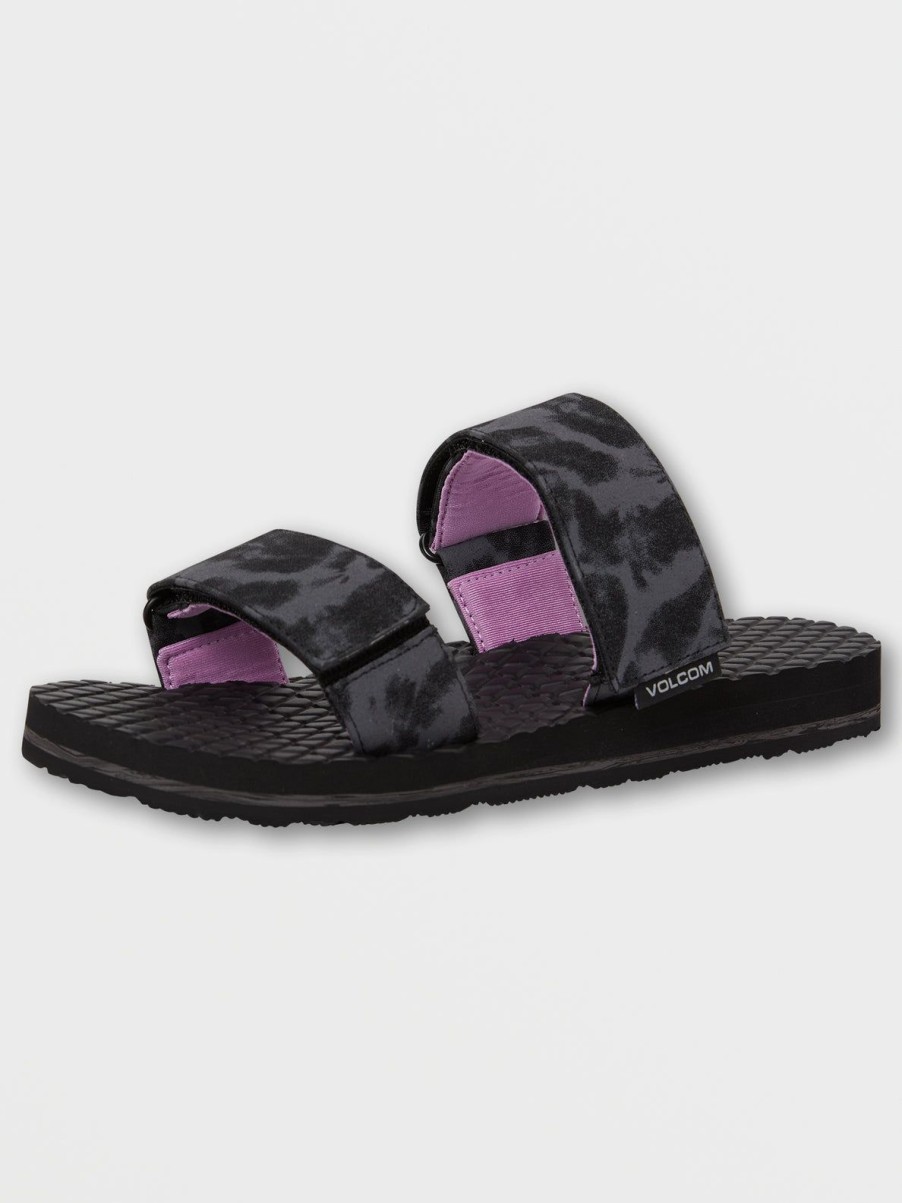 Women Volcom Sandals | Eco Recliner Slide Black Out