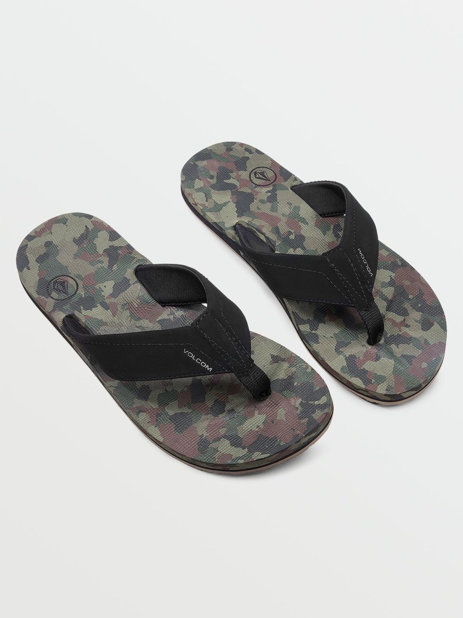 Men Volcom Sandals | Victor Sandals Dark Camo