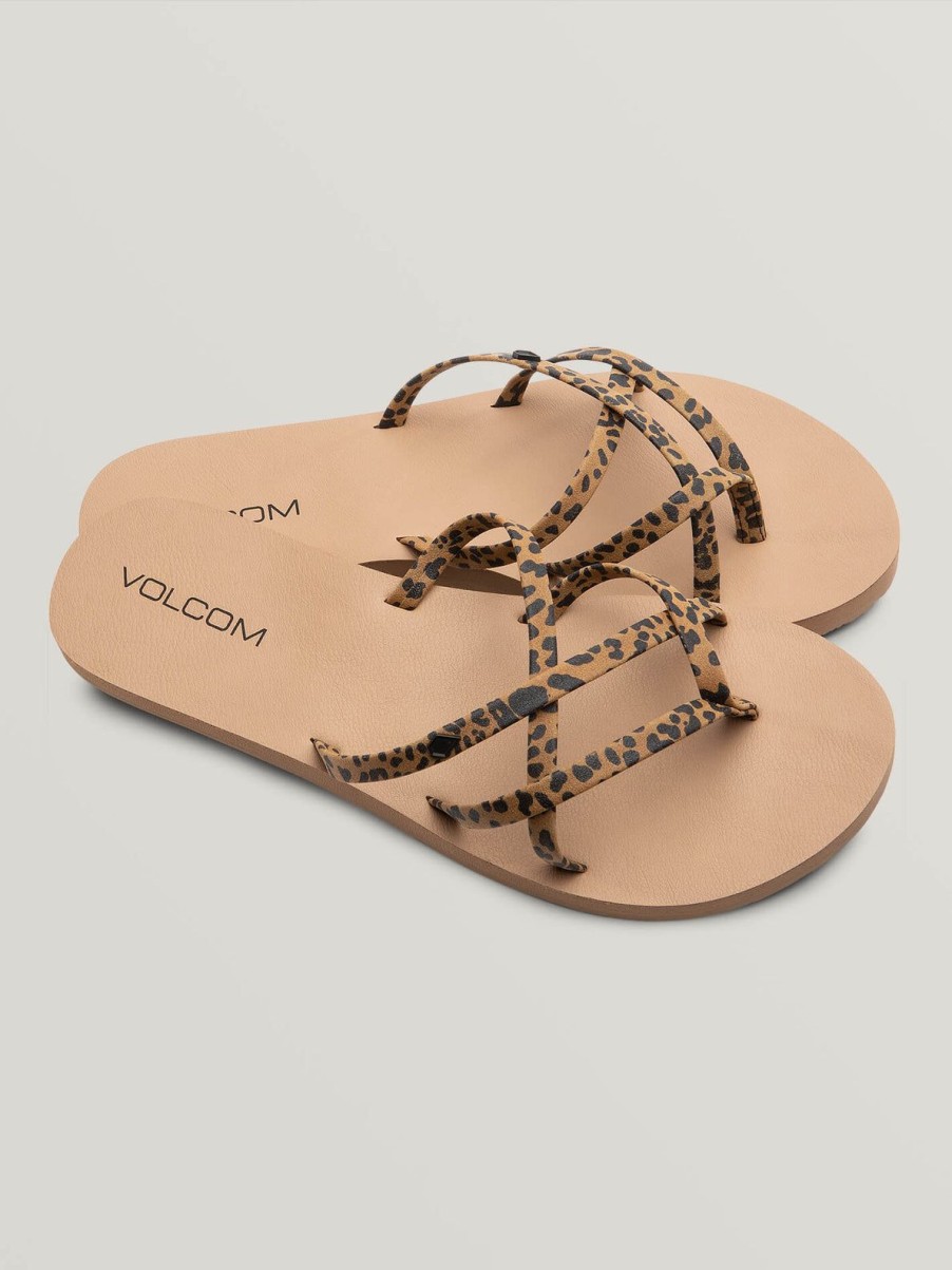 Women Volcom Sandals | New School Ii Sandal Cheetah