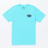 Men Volcom Golf | Mountainside Tech Short Sleeve Tee Neon Blue