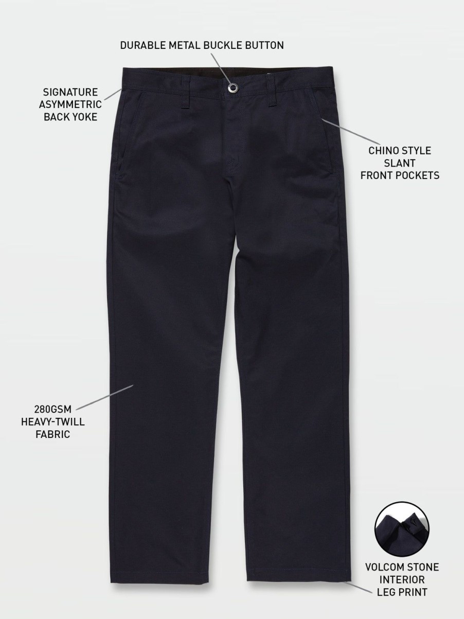 Men Volcom Pants | Frickin Skate Chino Pants Navy