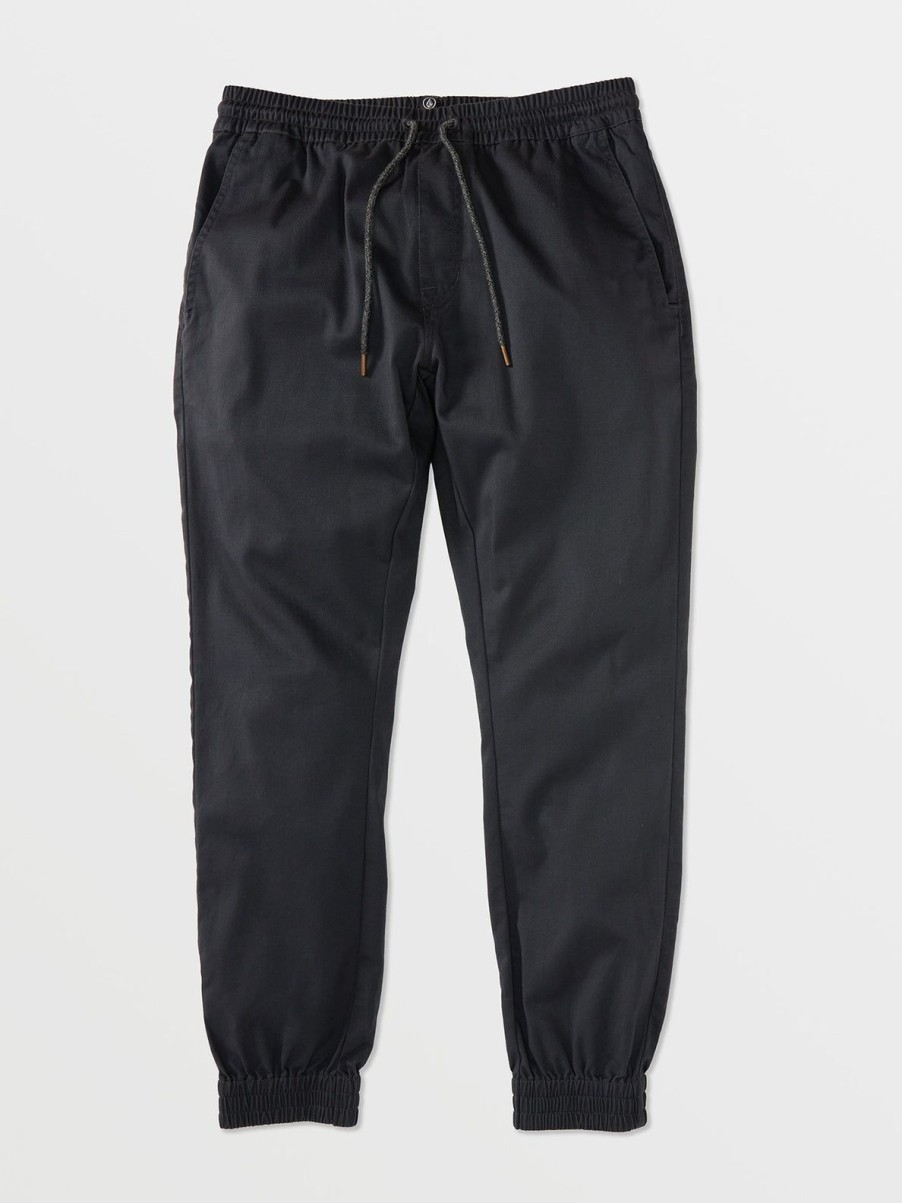 Men Volcom Pants | Frickin Slim Joggers Charcoal