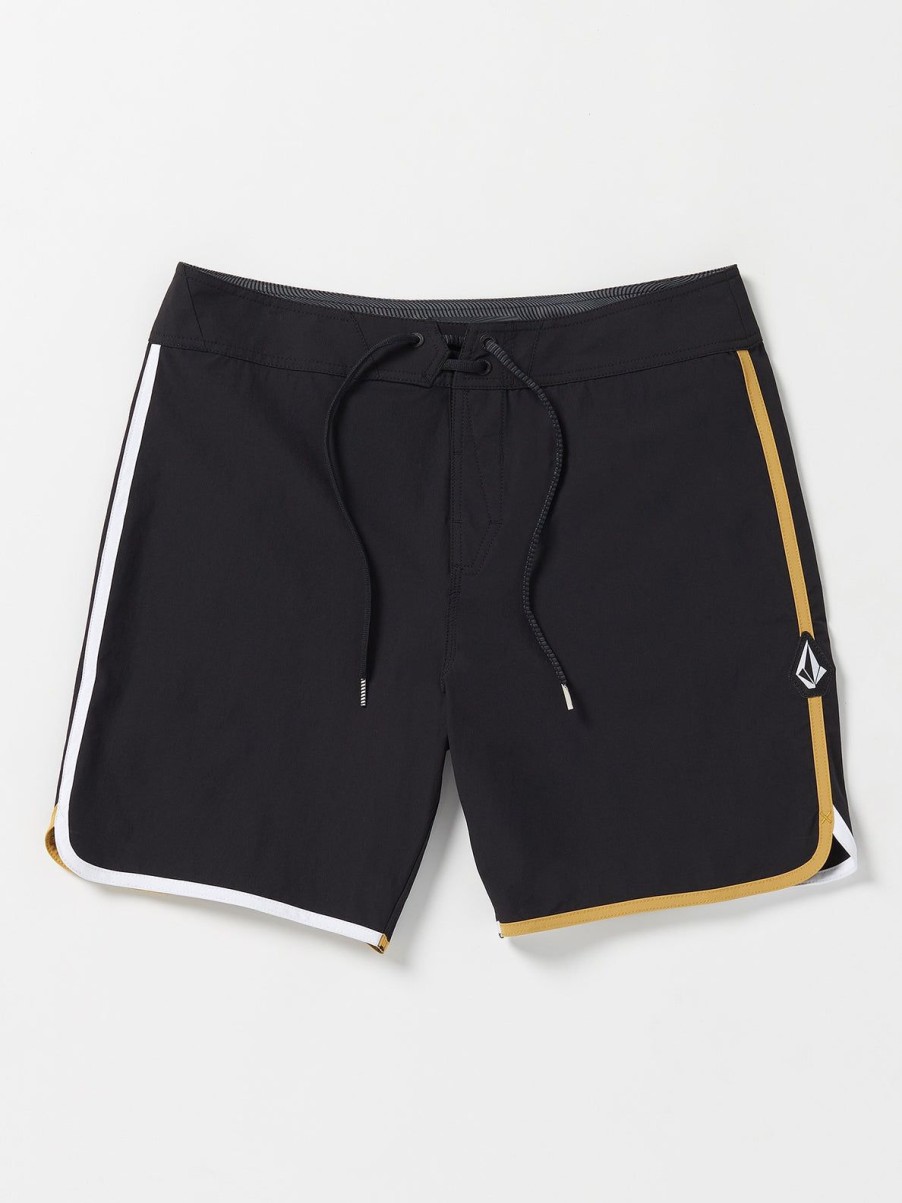 Men Volcom Boardshorts & Trunks | Lido Liberators Scallop Boardshorts Black