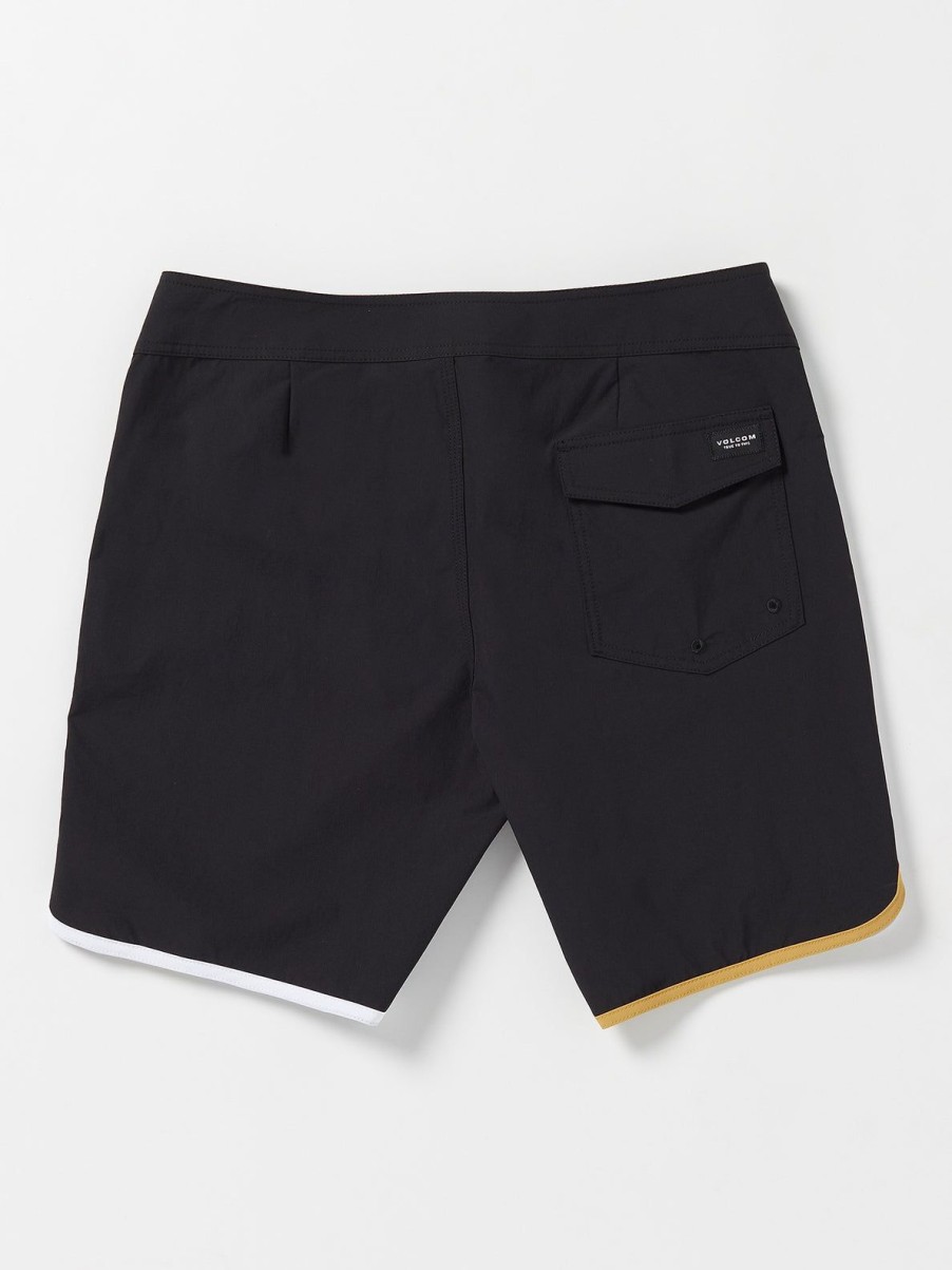 Men Volcom Boardshorts & Trunks | Lido Liberators Scallop Boardshorts Black