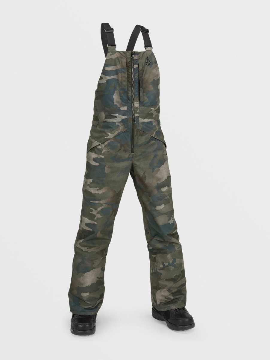 Kids Volcom Pants | Kids Barkley Insulated Bib Overalls Cloudwash Camo