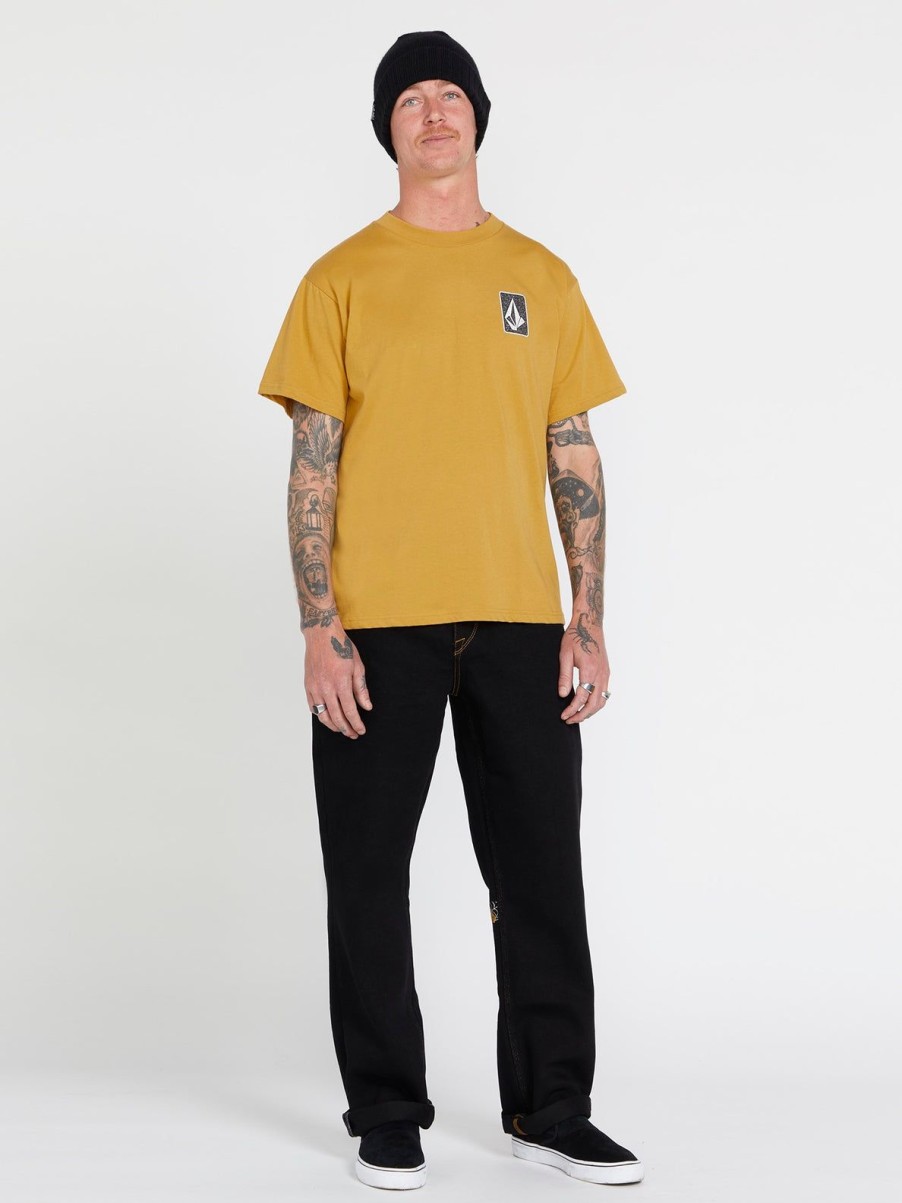 Men Volcom Tops & Tees | Skate Vitals Originator Short Sleeve Tee Mustard