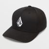 Men Volcom Hats & Beanies | Full Stone Flexfit Hat Black