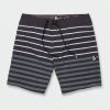 Men Volcom Boardshorts & Trunks | Quarta Static Mod-Tech Trunks Black