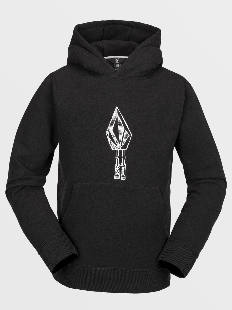 Kids Volcom Layering | Kids Hotlapper Fleece Pullover Black