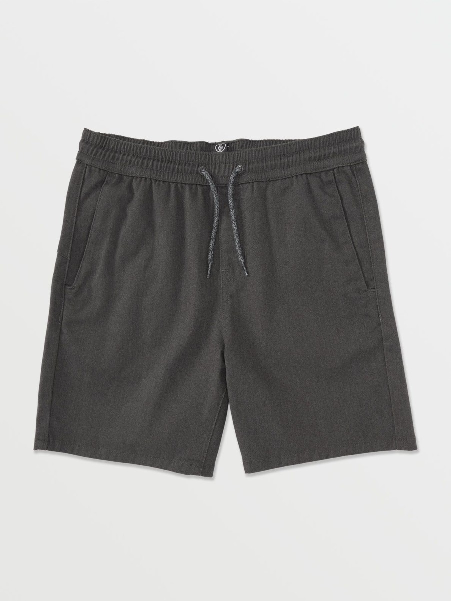 Boys Volcom Shorts | Little Boys Frickin Elastic Waist Shorts Charcoal Heather