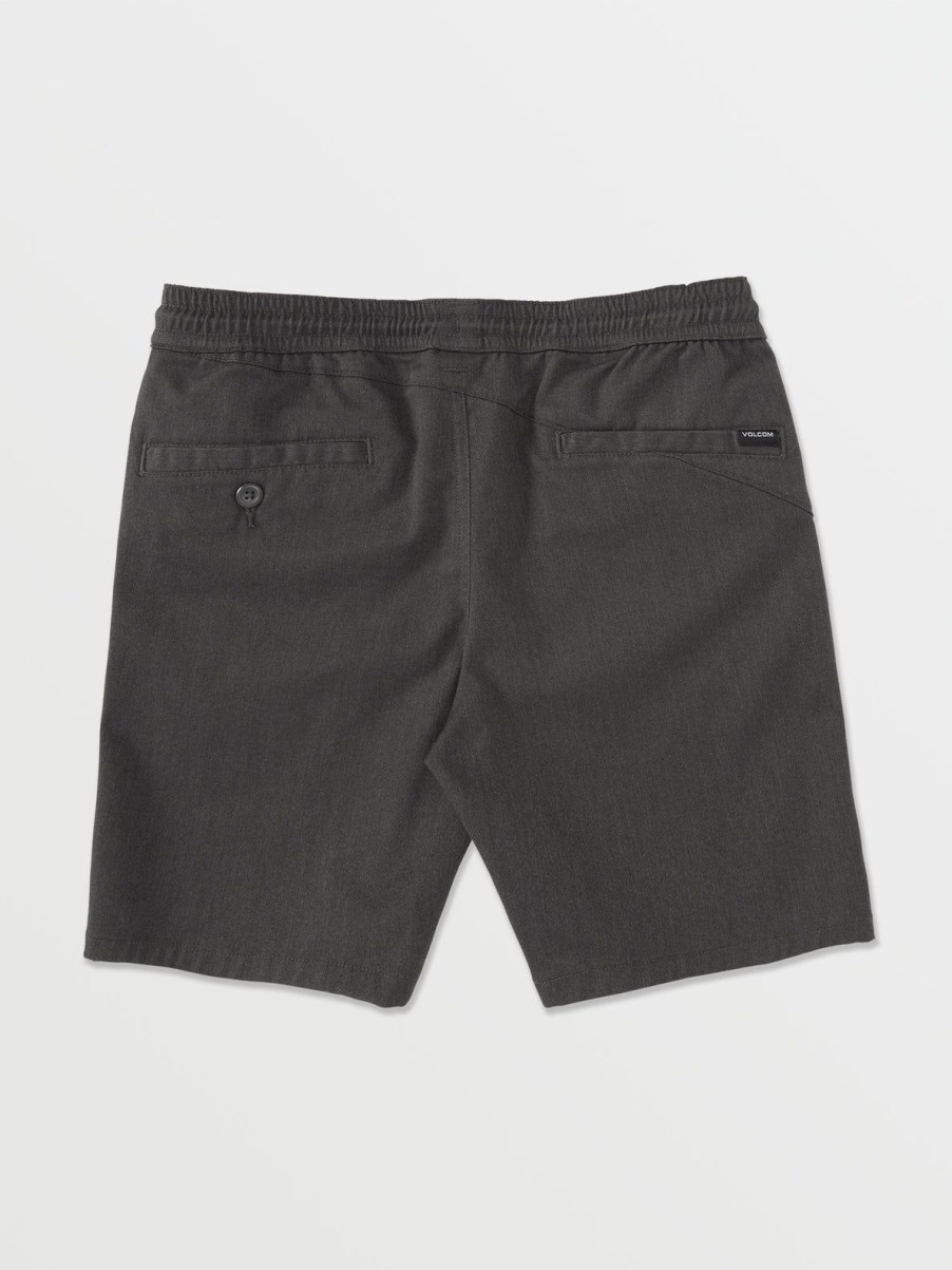 Boys Volcom Shorts | Little Boys Frickin Elastic Waist Shorts Charcoal Heather