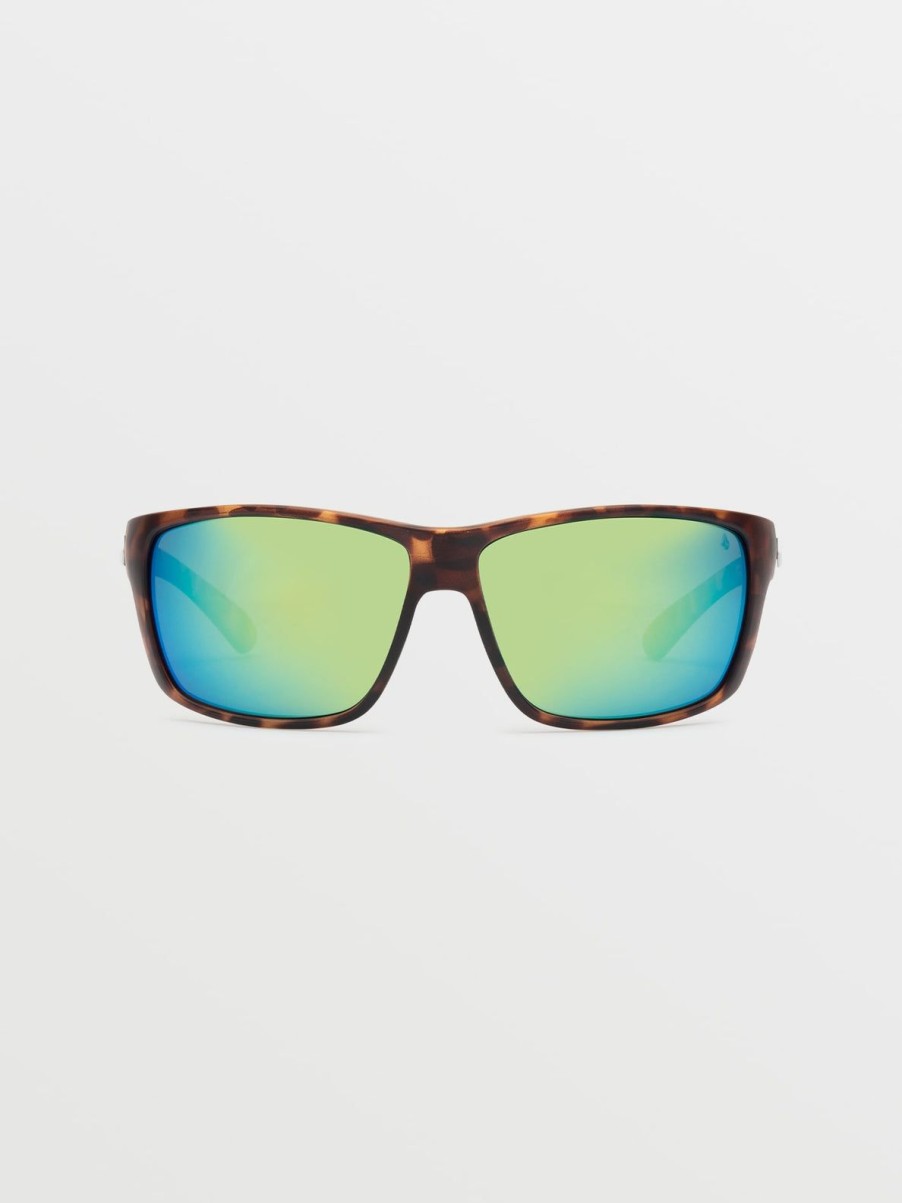 Men Volcom Accessories | Roll Sunglasses/Green Polar Matte Tort