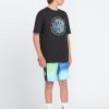 Boys Volcom Boardshorts & Trunks | Big Boys Lido Iconic Mod-Tech Boardshorts - Electric Blue Electric Green