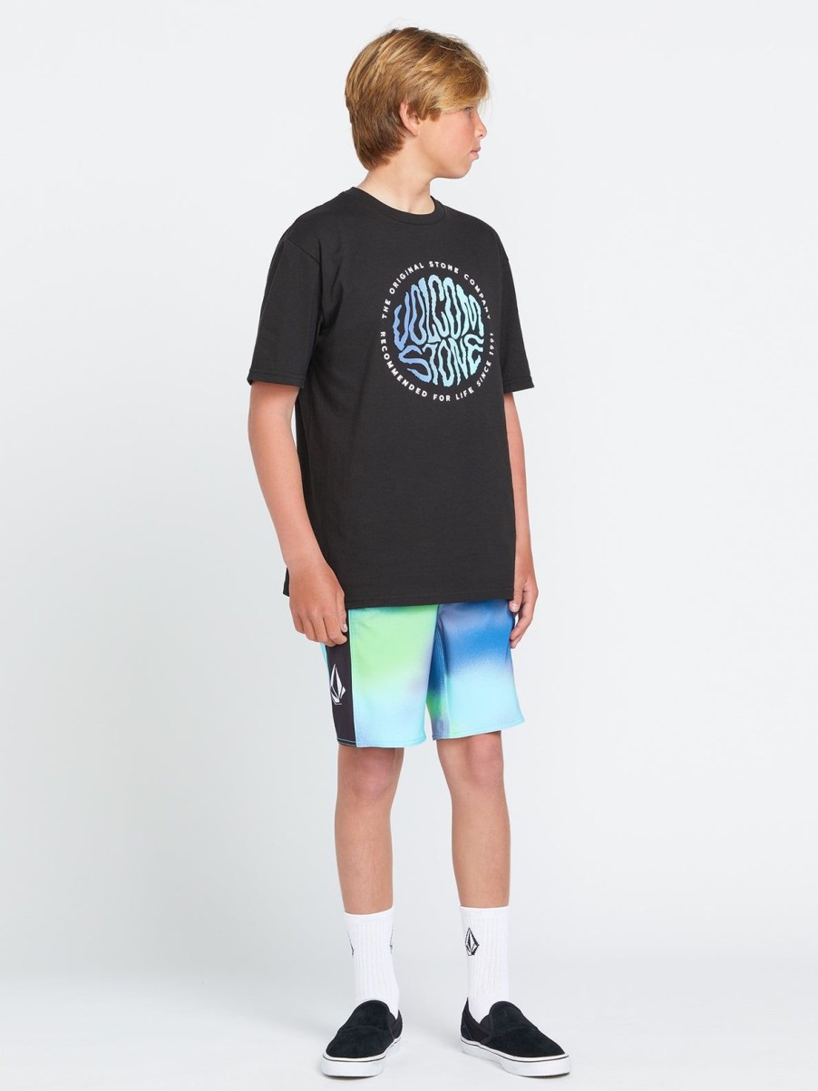 Boys Volcom Boardshorts & Trunks | Big Boys Lido Iconic Mod-Tech Boardshorts - Electric Blue Electric Green