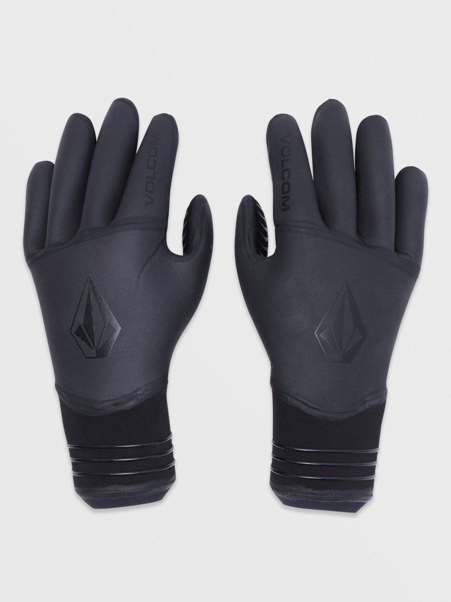 Men Volcom Accessories | 3Mm 5 Finger Gloves Black