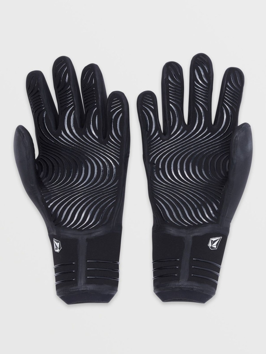 Men Volcom Accessories | 3Mm 5 Finger Gloves Black