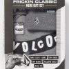 Men Volcom Socks | Mens 2023 Frickin Classics Gift Set Heather Grey