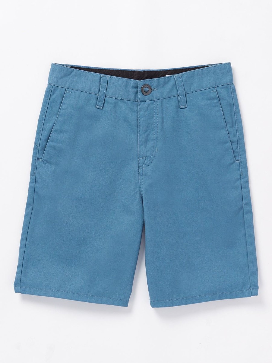 Boys Volcom Shorts | Big Boys Frickin Chino Shorts Stone Blue