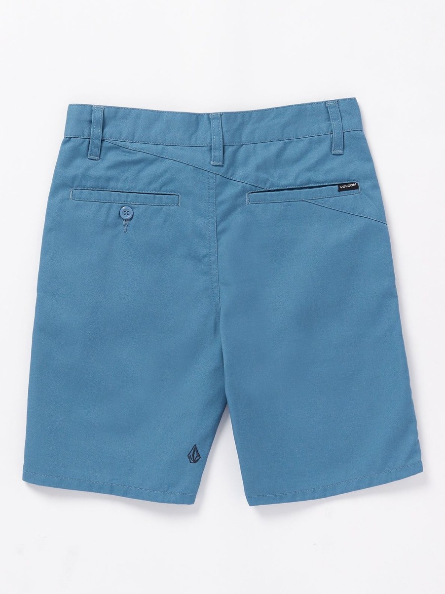 Boys Volcom Shorts | Big Boys Frickin Chino Shorts Stone Blue