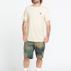 Men Volcom Mountain Biking | Stone Tech Short Sleeve Tee Cloud