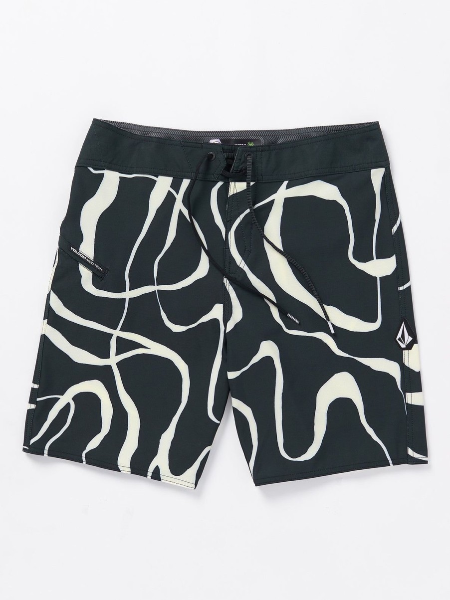 Men Volcom Boardshorts & Trunks | Blind Lines Mod-Tech Boardshorts Black