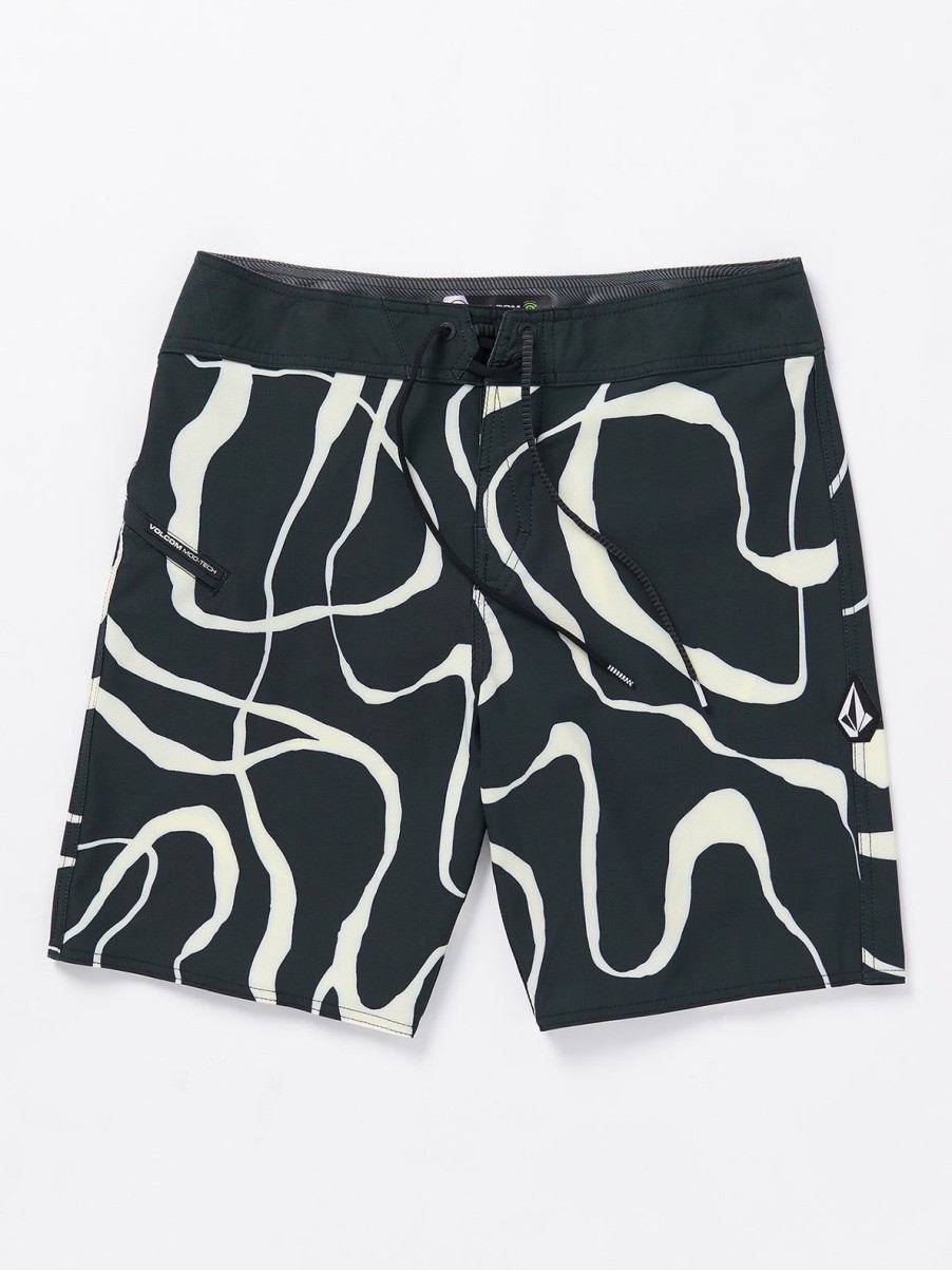 Men Volcom Boardshorts & Trunks | Blind Lines Mod-Tech Boardshorts Black