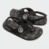 Boys Volcom | Little Boys Recliner Sandals Black White