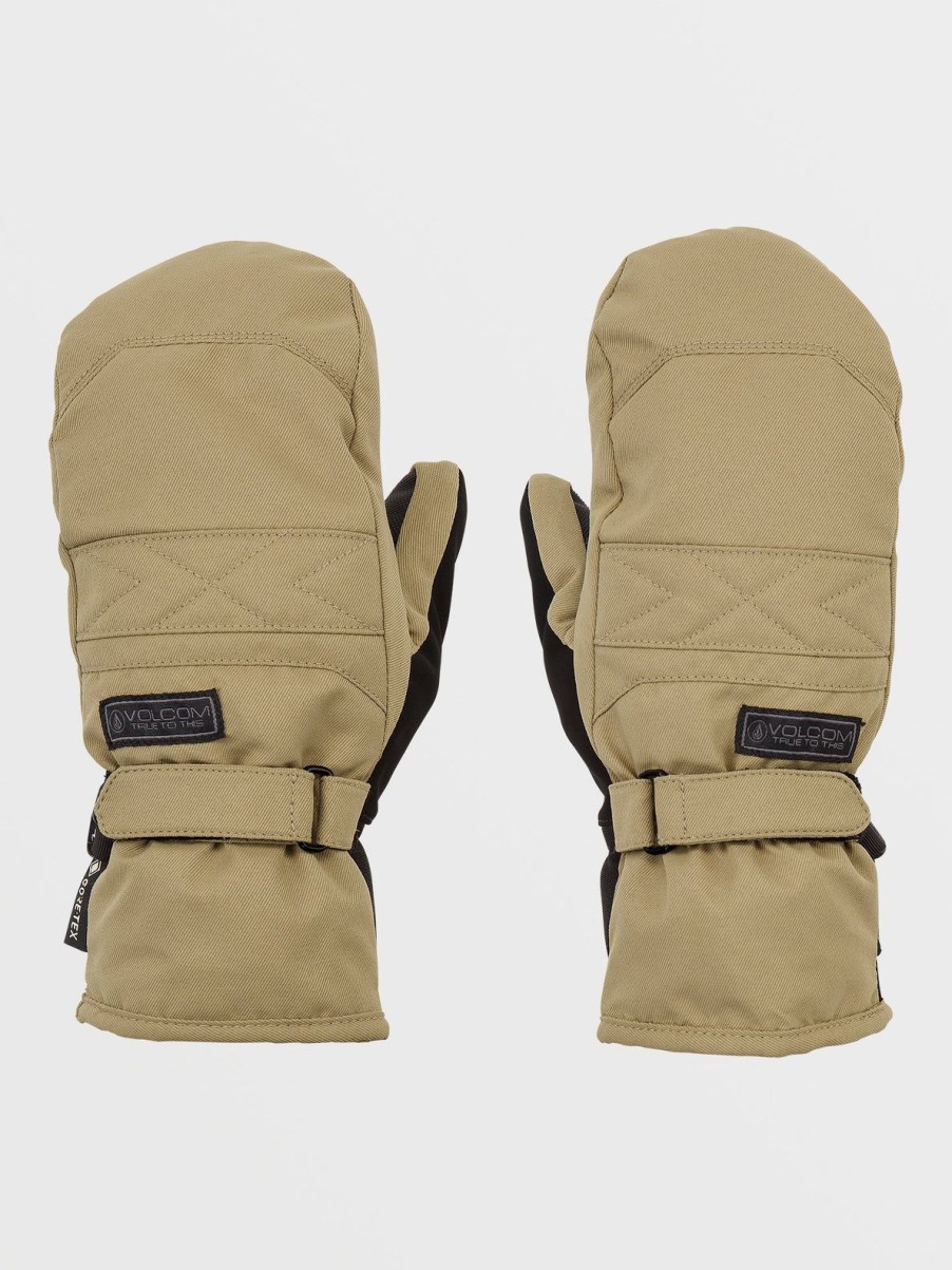 Women Volcom Gloves & Mitts | Womens Peep Gore-Tex Mitts Dark Khaki