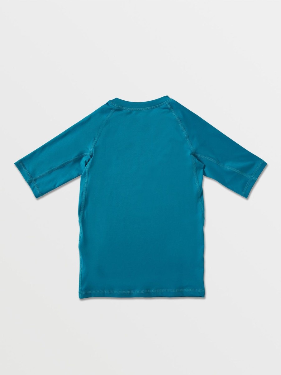 Kids Volcom Rashguards | Big Boys Lido Solid Short Sleeve Rashguard Barrier Reef