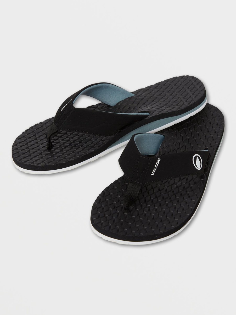 Men Volcom Sandals | Eco Recliner 2 Sandals Grey Blue