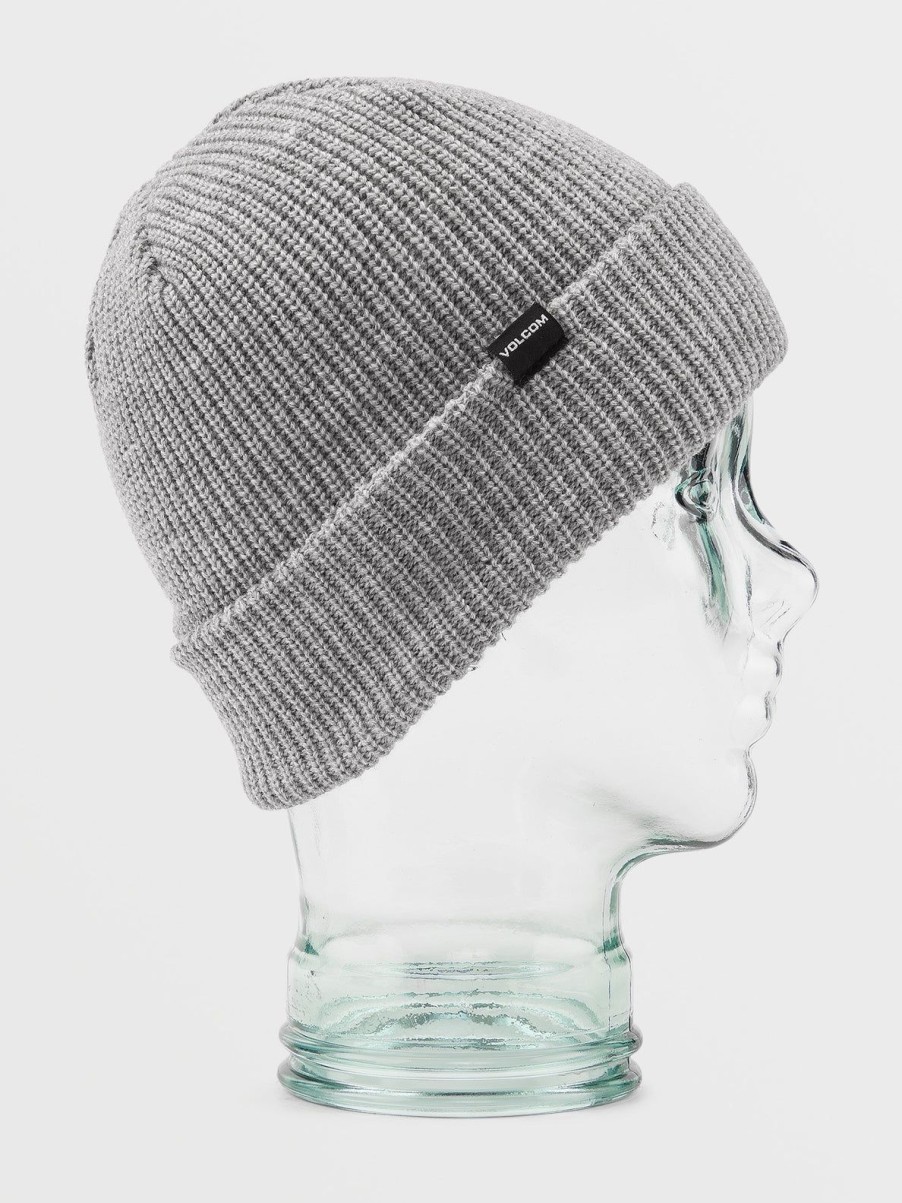 Kids Volcom Beanies | Kids Lined Beanie Heather Grey