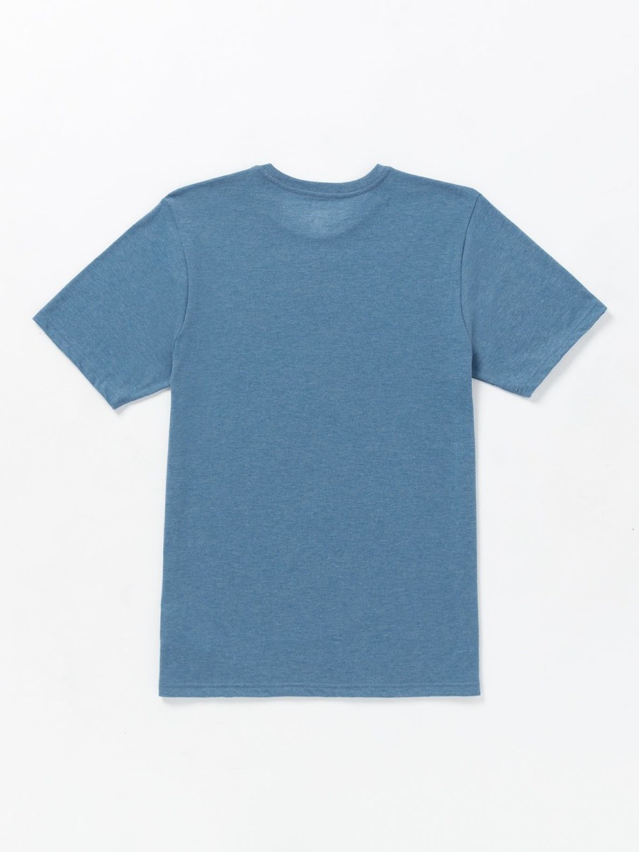 Men Volcom T-Shirts & Tanks | Fill It Up Short Sleeve Tee Stone Blue Heather