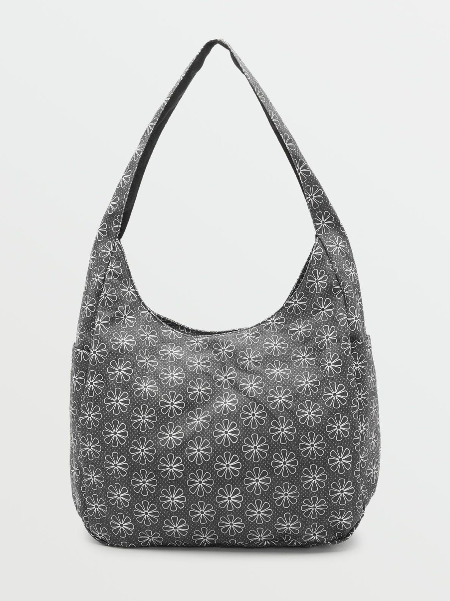 Boys Volcom | Schoolyard Canvas Hobo Tote Black/White