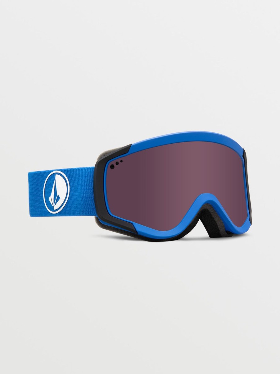 Men Volcom Goggles | Attunga Youth Goggle - Black/Blue/Light +Bl Bronze