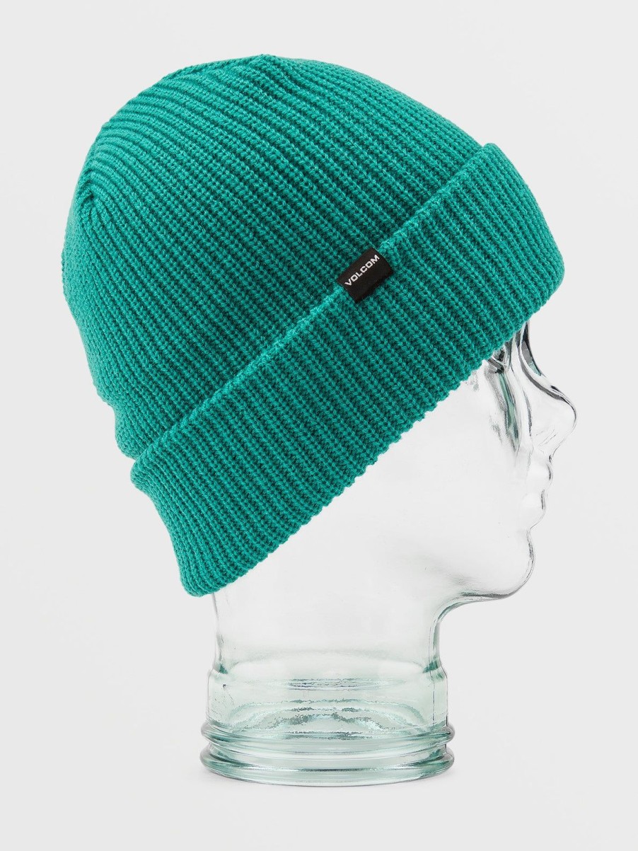 Kids Volcom Beanies | Kids Lined Beanie Vibrant Green