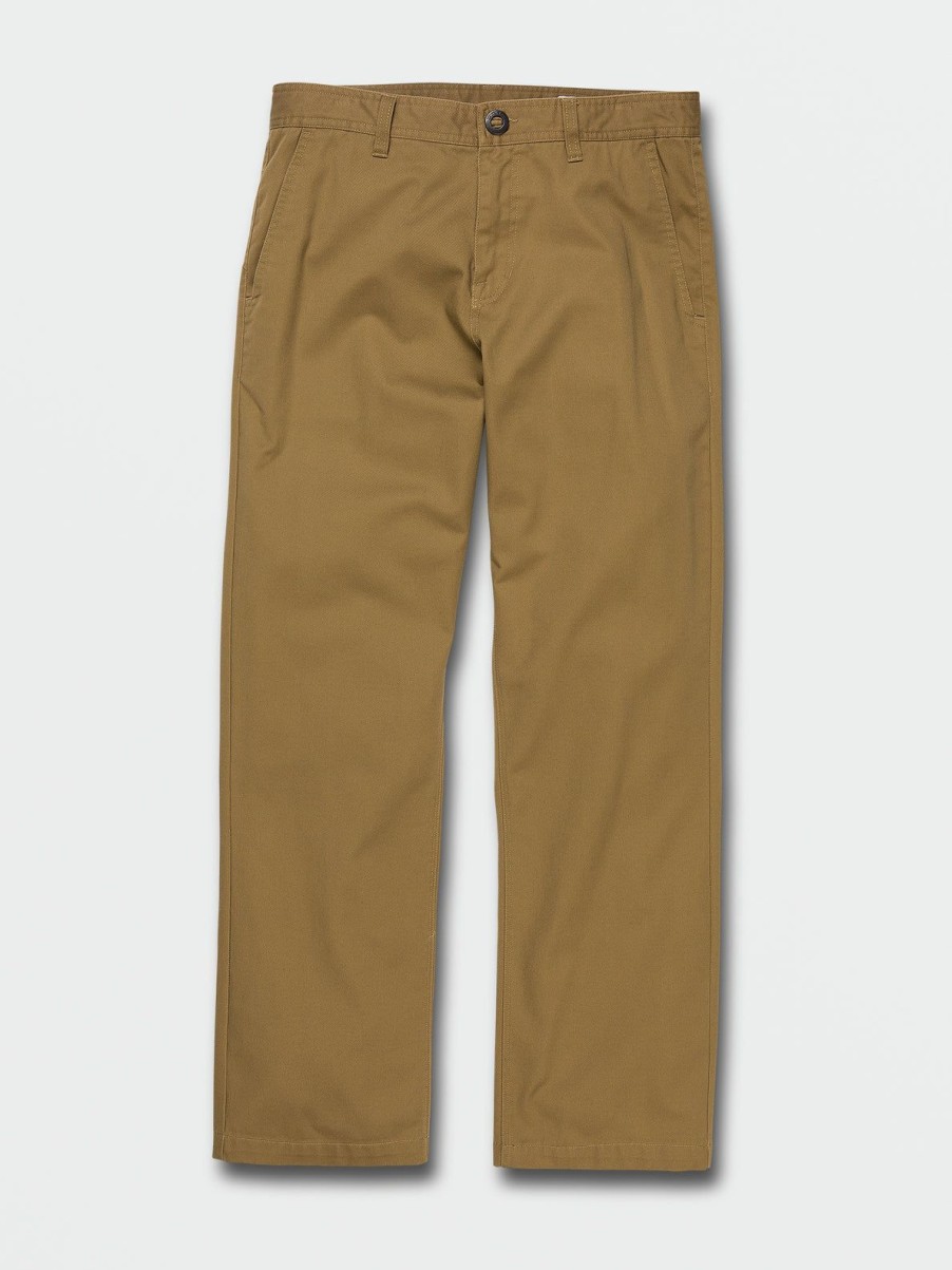 Men Volcom Skate Vitals | Frickin Skate Chino Pants Dark Khaki