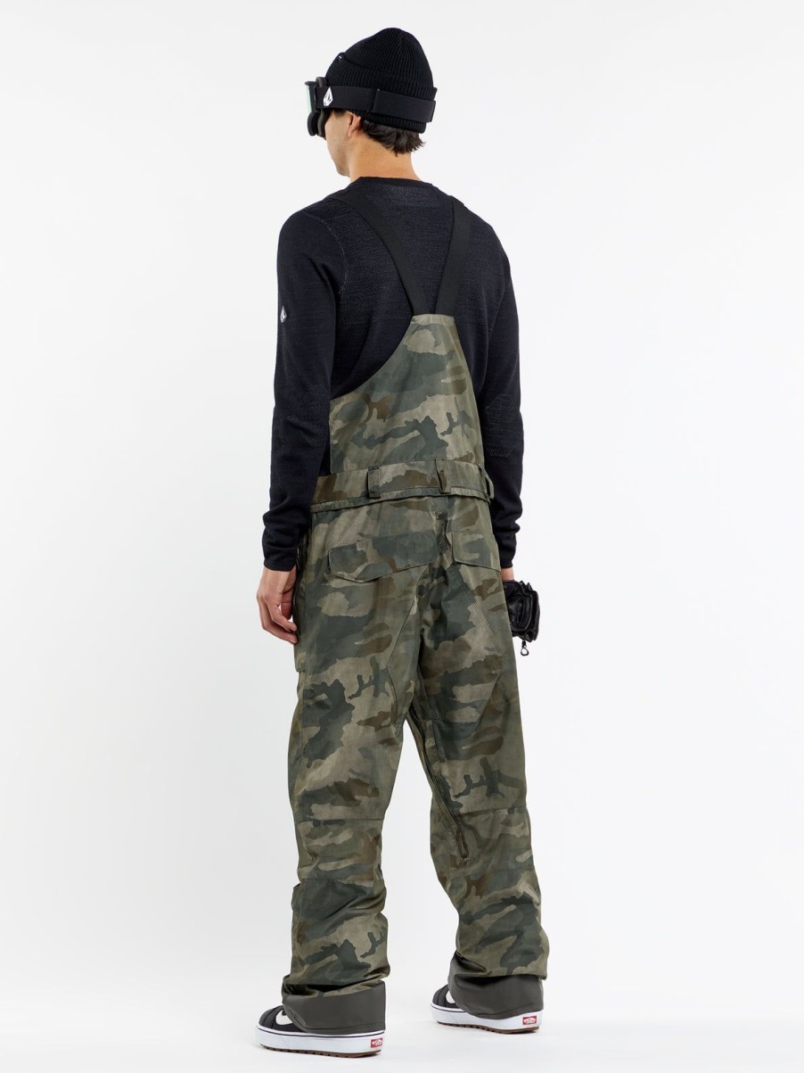 Men Volcom Pants | Mens Rain Gore-Tex Bib Overalls - Cloudwash Cloudwash Camo