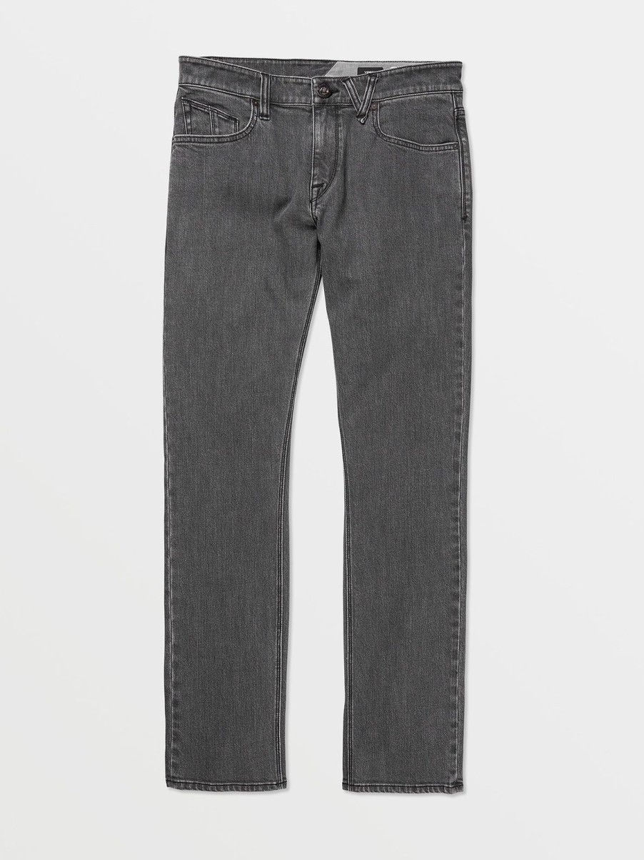 Men Volcom Jeans | Vorta Slim Fit Jeans Easy Enzyme Grey