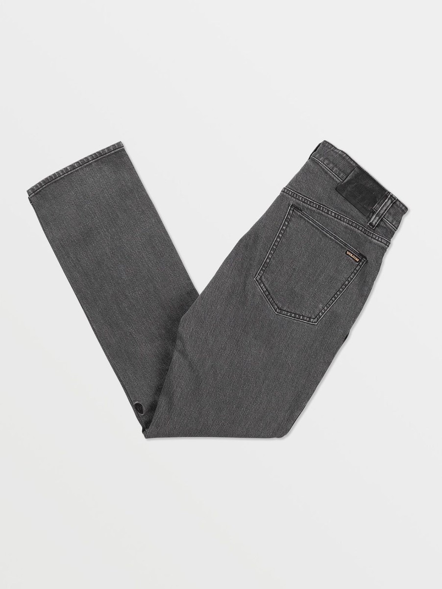 Men Volcom Jeans | Vorta Slim Fit Jeans Easy Enzyme Grey