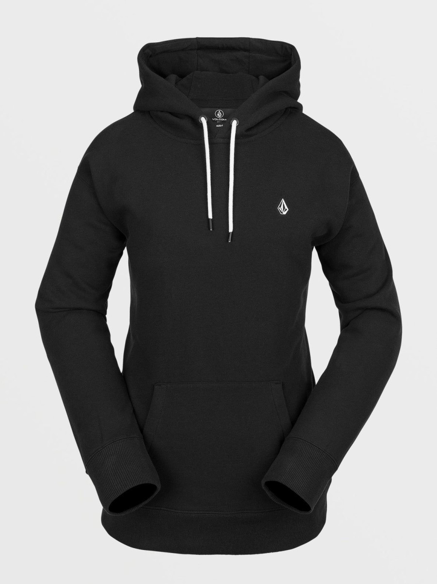 Women Volcom Layering | Womens Costus Pullover Fleece Black