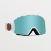 Men Volcom Goggles | Garden Goggle - White/Chrome+Bl Ice