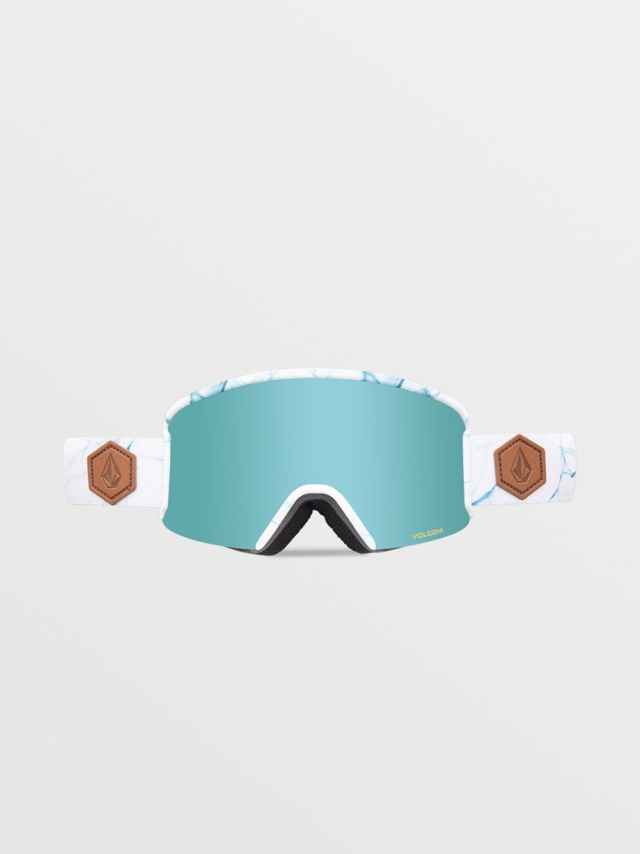 Men Volcom Goggles | Garden Goggle - White/Chrome+Bl Ice