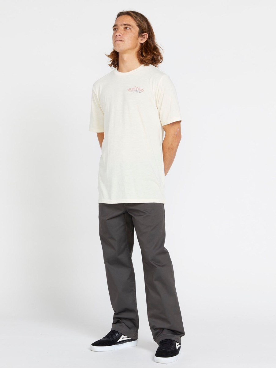 Men Volcom Pants | Frickin Skate Chino Pants Asphalt Black