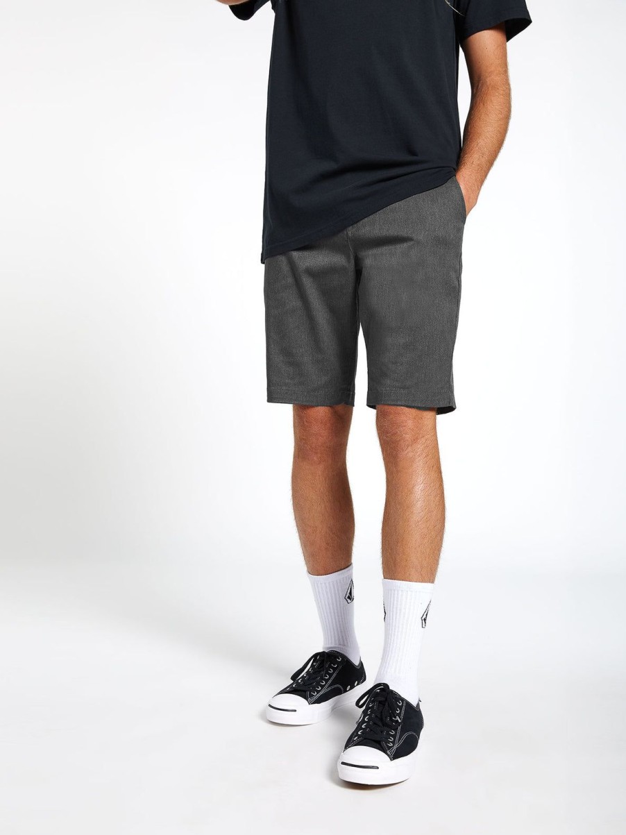 Men Volcom Golf | Frickin Modern Stretch Shorts Charcoal Heather