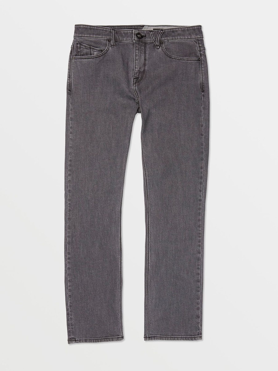 Men Volcom Jeans | Solver Modern Fit Jeans Easy Enzyme Grey