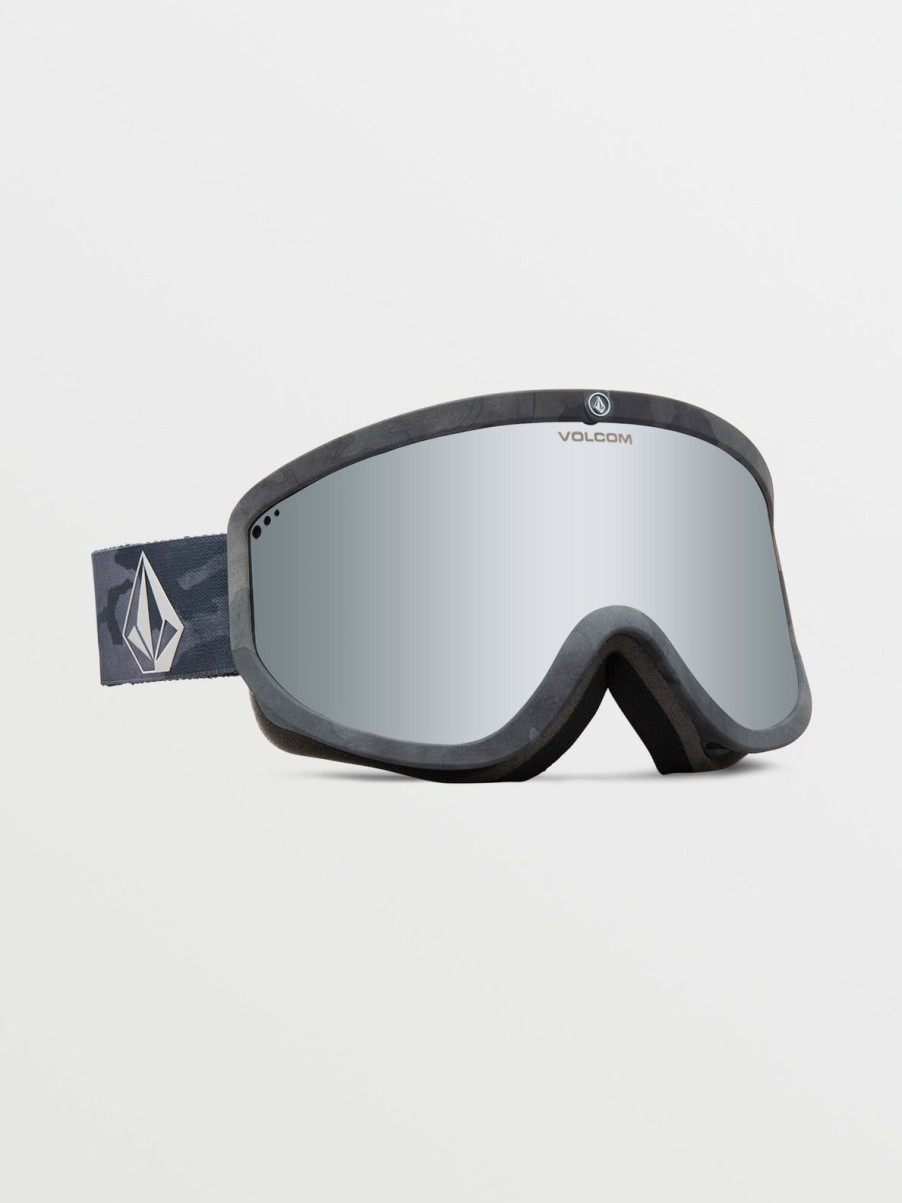 Men Volcom Accessories | Footprints Goggle - Cloudwash Camo/Chrome+Bl Silver