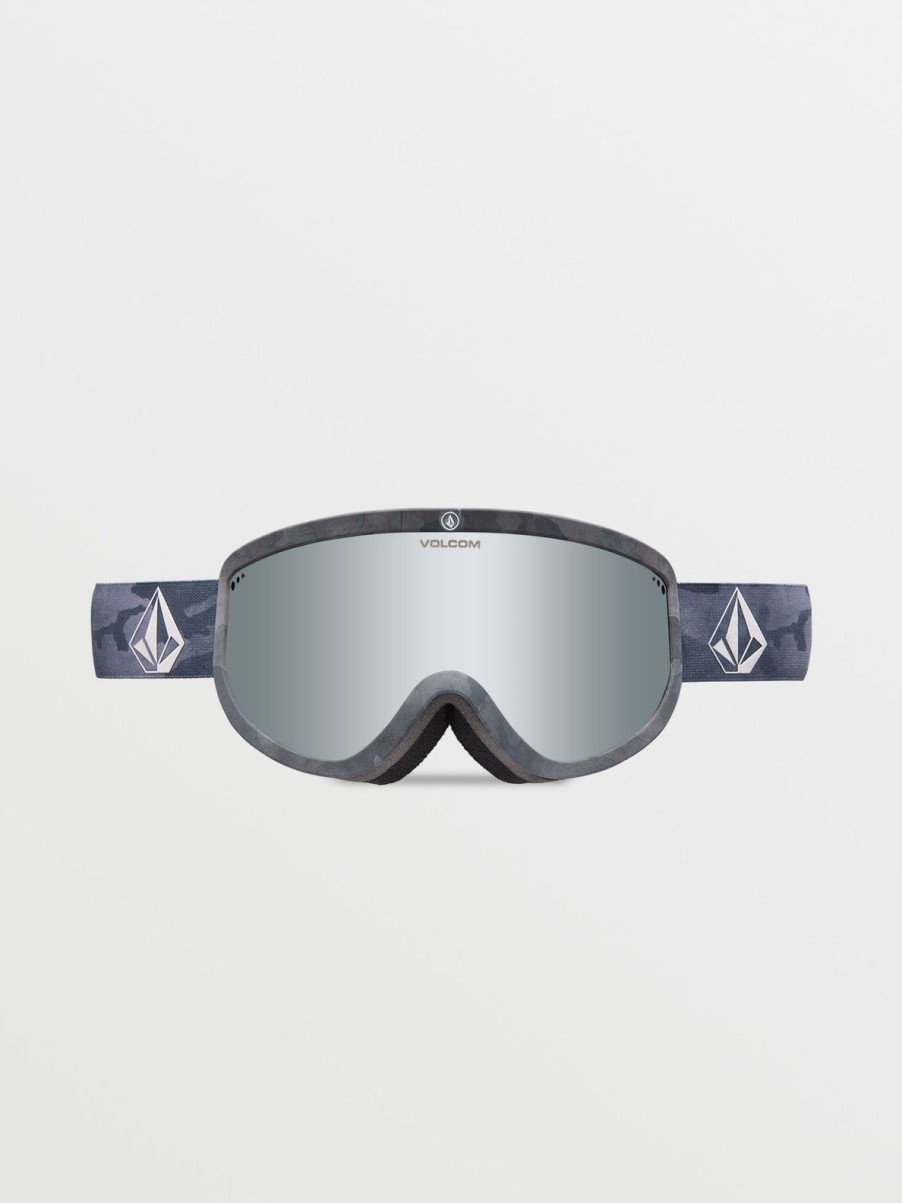 Men Volcom Accessories | Footprints Goggle - Cloudwash Camo/Chrome+Bl Silver