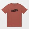 Men Volcom T-Shirts & Tanks | Spindrifter Short Sleeve Tee Rust