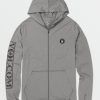 Men Volcom Rashguards | Rally Hooded Long Sleeve Rashguard Heather Grey