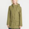 Women Volcom Hiking | Walk On By 5K Parka Jacket Moss